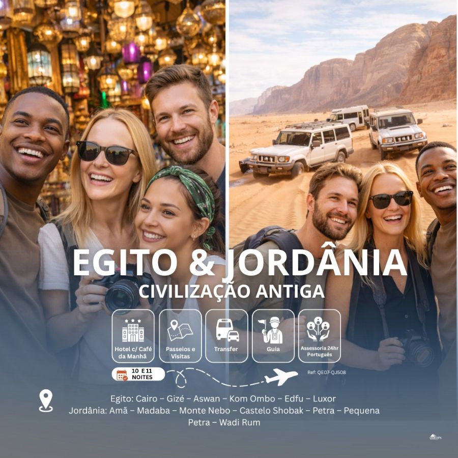 EGITO & JORDANIA - JORNADA CIVILIZAÇÃO ANTIGA (QE07-QJ508)